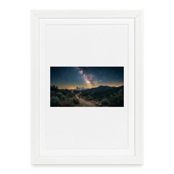 Voie lactée Runyon Canyon, LA - Affiche encadrée (27 × 37 cm) - blanc - Devant