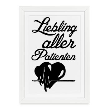 Medizin MTA MFA Arzt Ärzte Spruch Geschenk - Gerahmtes Poster (27 × 37 cm) - Weiß - Vorne