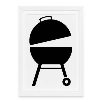 gril - Affiche encadrée (27 × 37 cm) - blanc - Devant