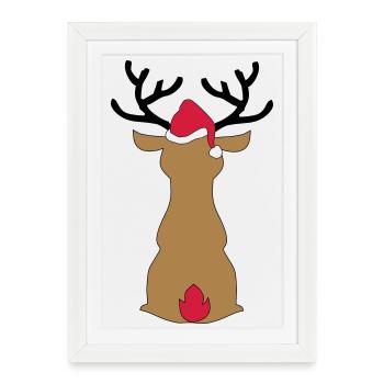 Jour de Noël - Affiche encadrée (27 × 37 cm) - blanc - Devant