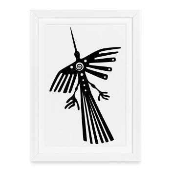 Nazca lines, condor - Framed poster (27 × 37 cm) - white - Front