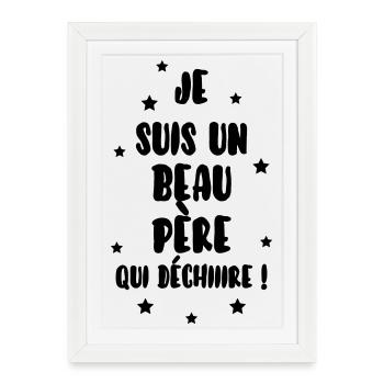 Beau-père / Belle-mère / Mariage / Famille - Affiche encadrée (27 × 37 cm) - blanc - Devant