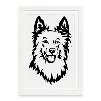 Harzer Fuchs Head - Framed poster (27 × 37 cm) - white - Front