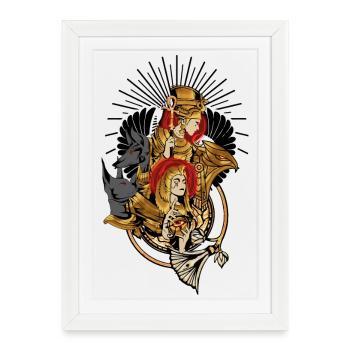 Signes et symboles égyptiens - Affiche encadrée (27 × 37 cm) - blanc - Devant