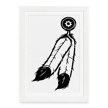Feather Jewelry - Framed poster (27 × 37 cm) - white - Front