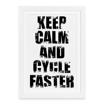 Funny cyclist joke - Framed poster (27 × 37 cm) - white - Front