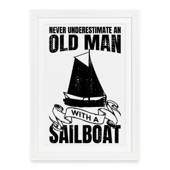 Old Sailor - Framed poster (27 × 37 cm) - white - Front