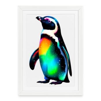 Pingouin - Affiche encadrée (27 × 37 cm) - blanc - Devant