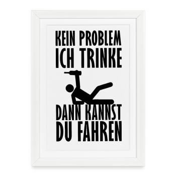 Generous drinker - Framed poster (27 × 37 cm) - white - Front