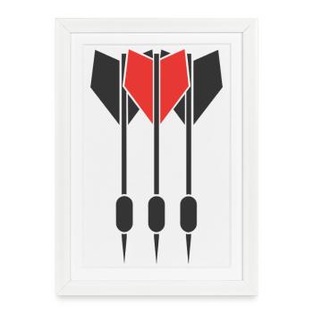 Darts - Framed poster (27 × 37 cm) - white - Front