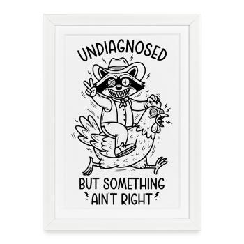 Non diagnostiqué mais quelque chose ne va pas - Affiche encadrée (27 × 37 cm) - blanc - Devant