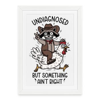 Non diagnostiqué mais quelque chose ne va pas - Affiche encadrée (27 × 37 cm) - blanc - Devant