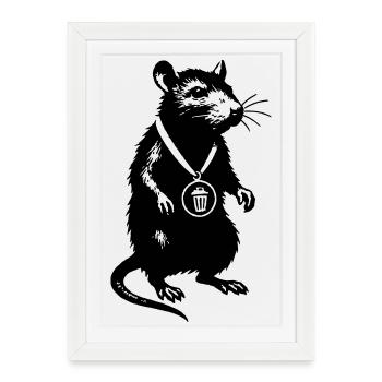 Veuillez télécharger le design - Affiche encadrée (27 × 37 cm) - blanc - Devant