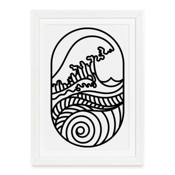 Your New Wave – Coast, Sun & Surf Vibes - Framed poster (27 × 37 cm) - white - Front