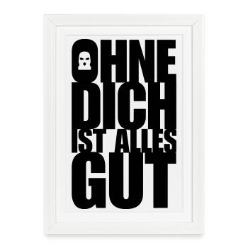without you - Framed poster (27 × 37 cm) - white - Front
