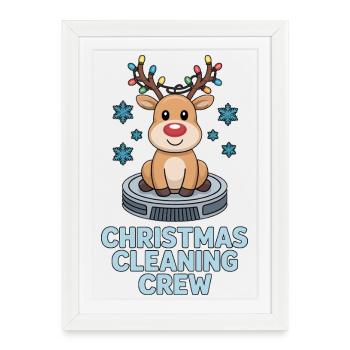Christmas Cleaning Crew Putztrupp - Framed poster (27 × 37 cm) - white - Front