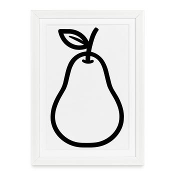 poire - Affiche encadrée (27 × 37 cm) - blanc - Devant