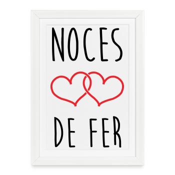 Noces de fer 41 ans ans de mariage - Affiche encadrée (27 × 37 cm) - blanc - Devant