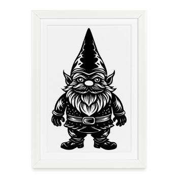 Gnome - Framed poster (27 × 37 cm) - white - Front