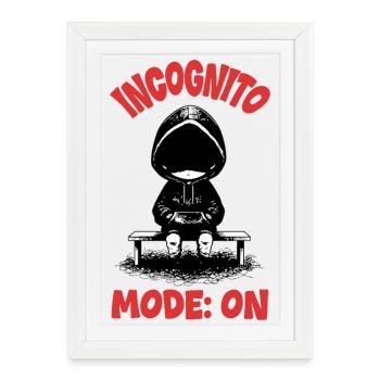 Incognito Mode On Introvert Manga - Affiche encadrée (27 × 37 cm) - blanc - Devant