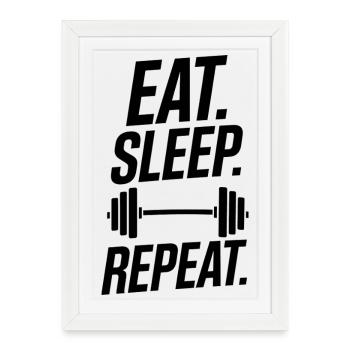 Haltérophilie Entraînement Fitness Bodybuilding - Affiche encadrée (27 × 37 cm) - blanc - Devant
