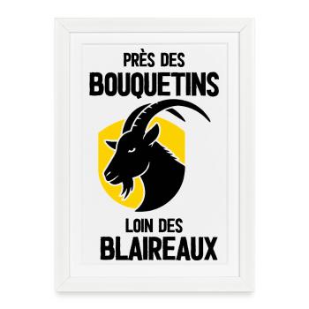 Dragon doré en silhouette - Affiche encadrée (27 × 37 cm) - blanc - Devant