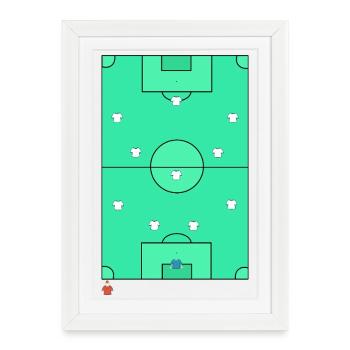 Modern 433 Football Offensive Tactics - Framed poster (27 × 37 cm) - white - Front