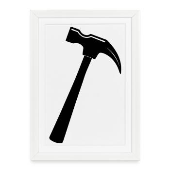 Marteau - Affiche encadrée (27 × 37 cm) - blanc - Devant