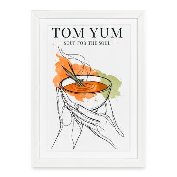 Tom Yum Love - Affiche encadrée (27 × 37 cm) - blanc - Devant