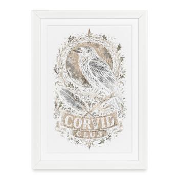 Raven Raven Corvid Club - Framed poster (27 × 37 cm) - white - Front