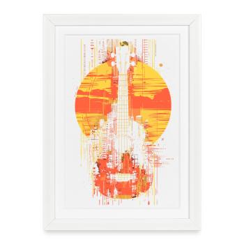 Ukulele Illustration - Framed poster (27 × 37 cm) - white - Front