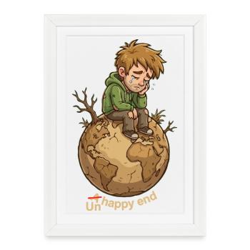 Earth's Saddest End - Framed poster (27 × 37 cm) - white - Front
