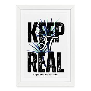 Tropical Palm Tree Color Explosion - Framed poster (27 × 37 cm) - white - Front