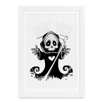 Humour Noir - Affiche encadrée (27 × 37 cm) - blanc - Devant