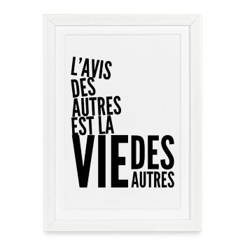 Philosophical quote in black typography - Framed poster (27 × 37 cm) - white - Front