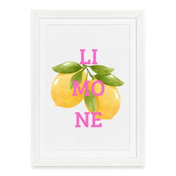 Limone - Gerahmtes Poster (27 × 37 cm) - Weiß - Vorne