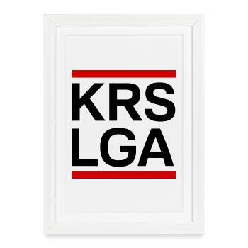 KREISLIGA schwarz - Gerahmtes Poster (27 × 37 cm) - Weiß - Vorne