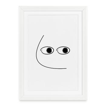 SideEye - Affiche encadrée (27 × 37 cm) - blanc - Devant