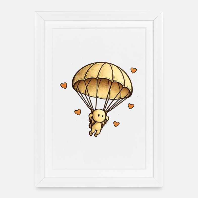 The Little Thought | Parachute - Framed poster (27 × 37 cm) - white