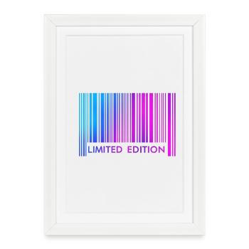 LIMITED EDITION - BARCODE - Framed poster (27 × 37 cm) - white - Front