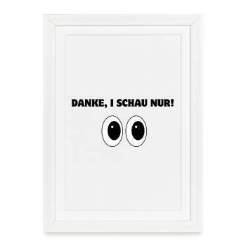 Thanks, I'm just looking! - Framed poster (27 × 37 cm) - white - Front
