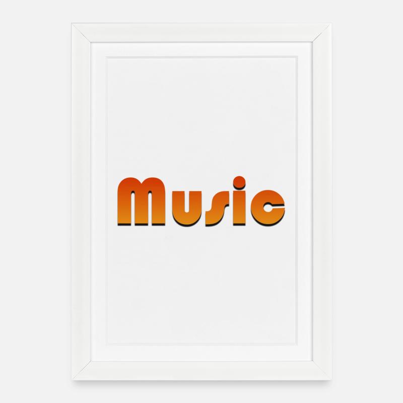 MUSIC - Framed poster (27 × 37 cm) - white