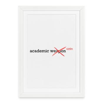 Victime académique :(( - Affiche encadrée (27 × 37 cm) - blanc - Devant