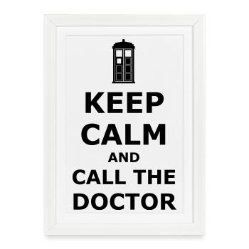 Keep calm and call the doctor - Framed poster (27 × 37 cm) - white - Front
