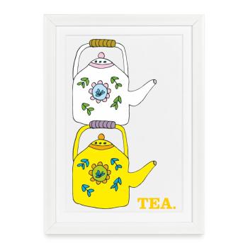 Thé - Affiche encadrée (27 × 37 cm) - blanc - Devant