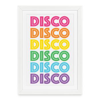 Discothèque rétro LGBTQ - Affiche encadrée (27 × 37 cm) - blanc - Devant