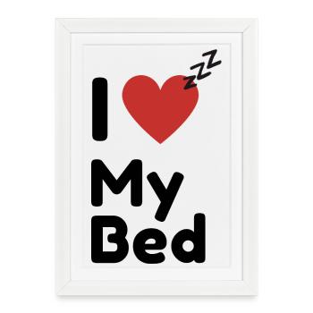 Heart rest Sleeping heart - Framed poster (27 × 37 cm) - white - Front