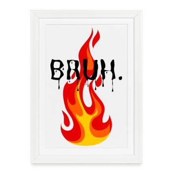 Flamme Vibrante pour Tenues Dynamiques - Affiche encadrée (27 × 37 cm) - blanc - Devant