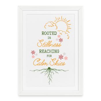 Ancrés dans le calme Ciel calme - Affiche encadrée (27 × 37 cm) - blanc - Devant