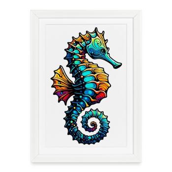 Seahorse - Framed poster (27 × 37 cm) - white - Front